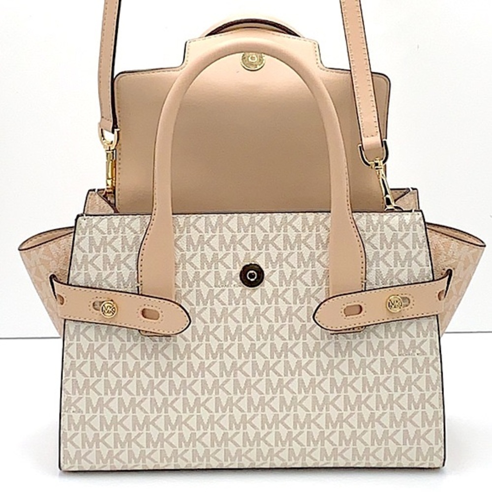 MICHAEL KORS
Carmen Medium Color-Block Logo Satchel color Buff Multi - Picture 9 of 16